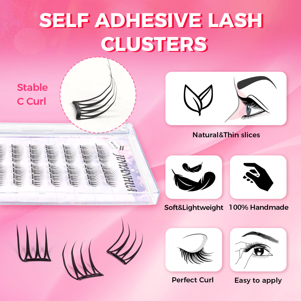 JINYANHUA Self-Stick Lashes - Girl Group 3.0