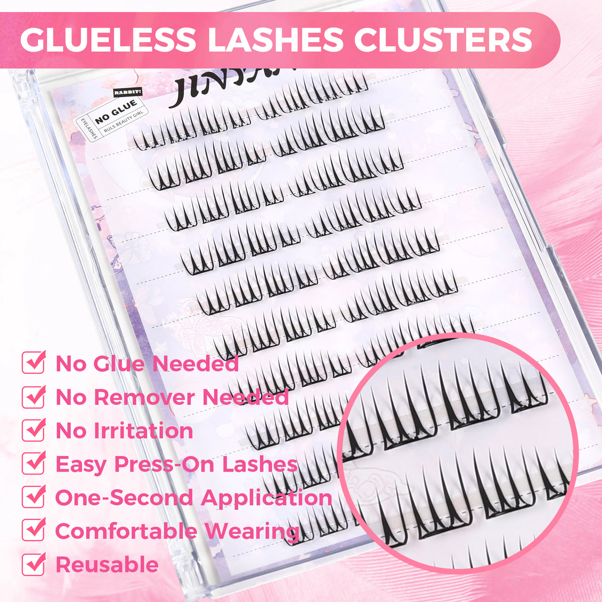 JINYANHUA Self-Stick Lashes - Girl Group 3.0