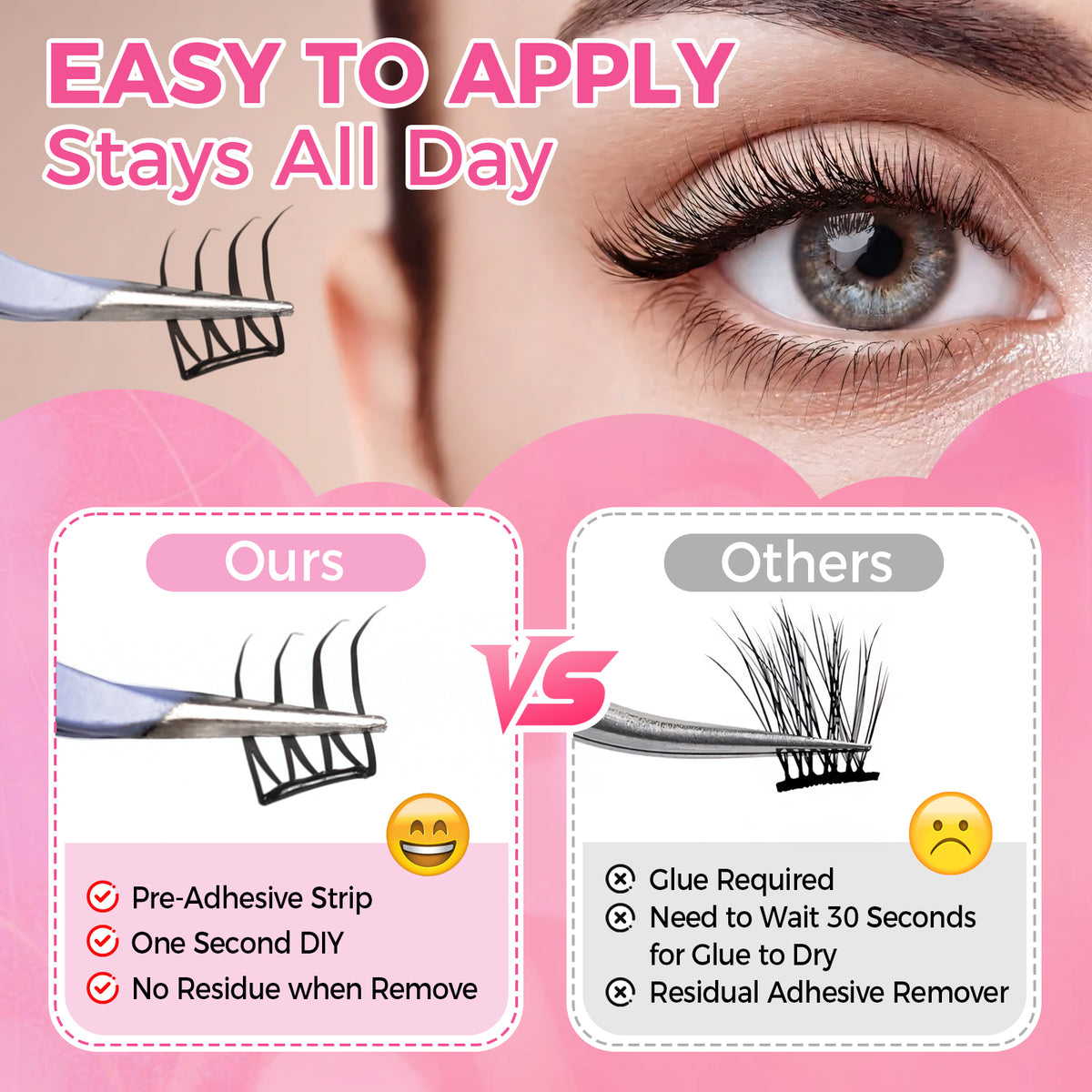 JINYANHUA Self-Stick Lashes - Girl Group 3.0