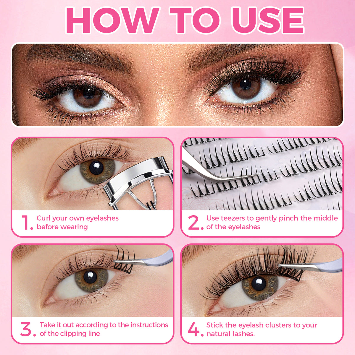 JINYANHUA Self-Stick Lashes - Girl Group 3.0