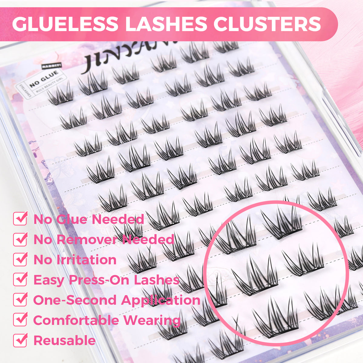 JINYANHUA Self-Adhesive Eyelashes - Little Daisy