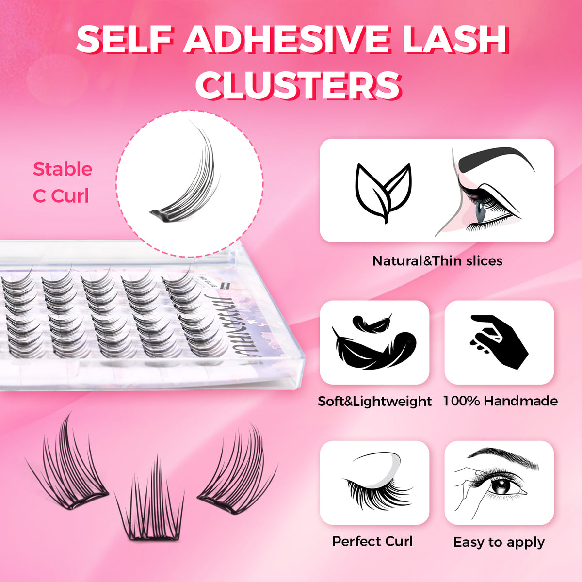 JINYANHUA Self-Stick Lashes - Princess Cat