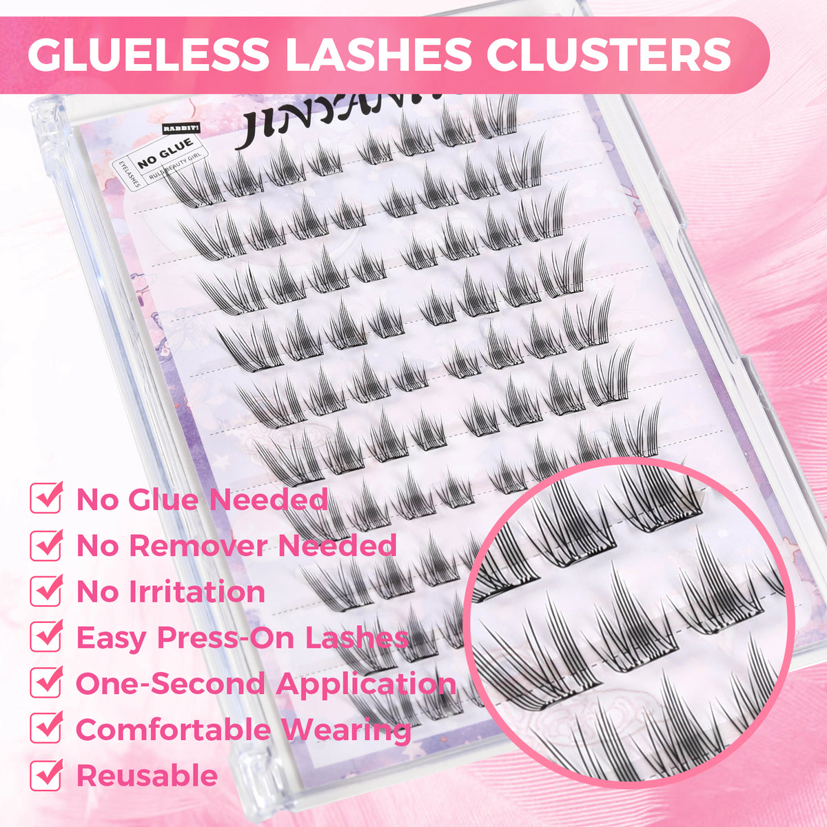 JINYANHUA Self-Stick Lashes - Princess Cat