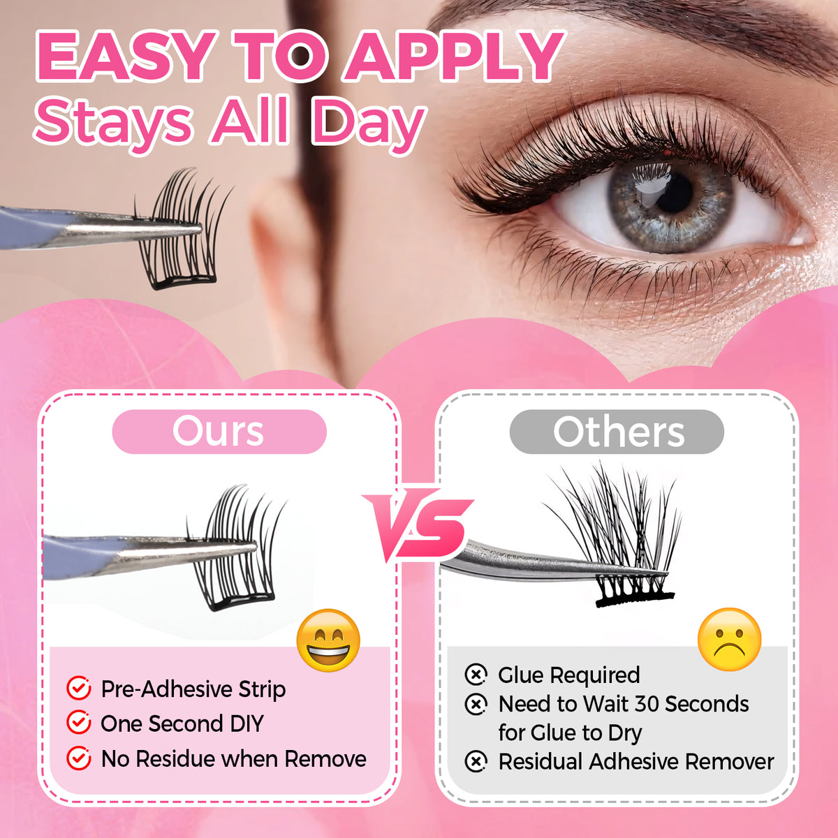 JINYANHUA Self-Stick Lashes - Princess Cat