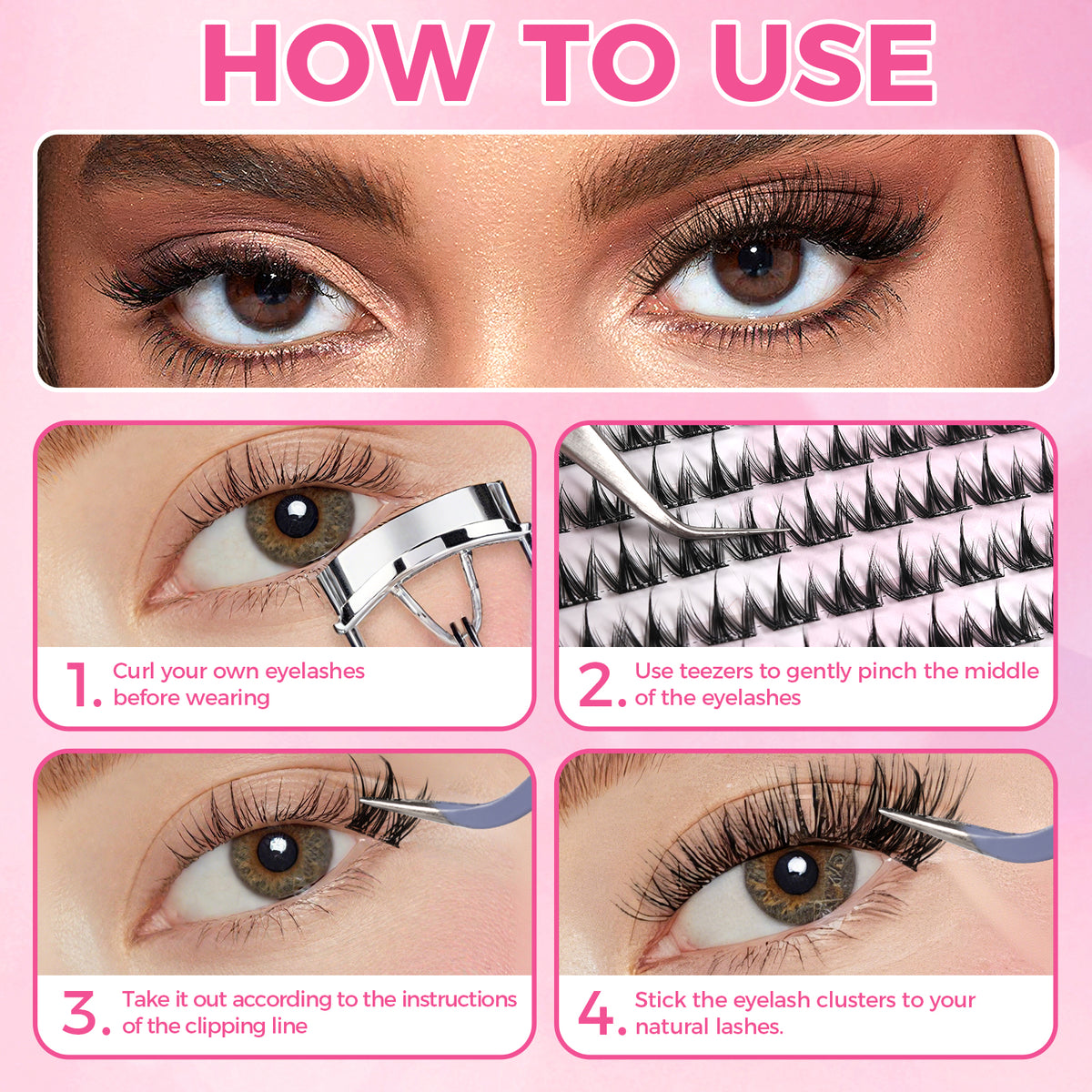 JINYANHUA Self-Stick Lashes - Dog Style