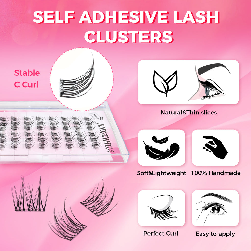 JINYANHUA Self-Stick Lashes - Double-Point Sunflower