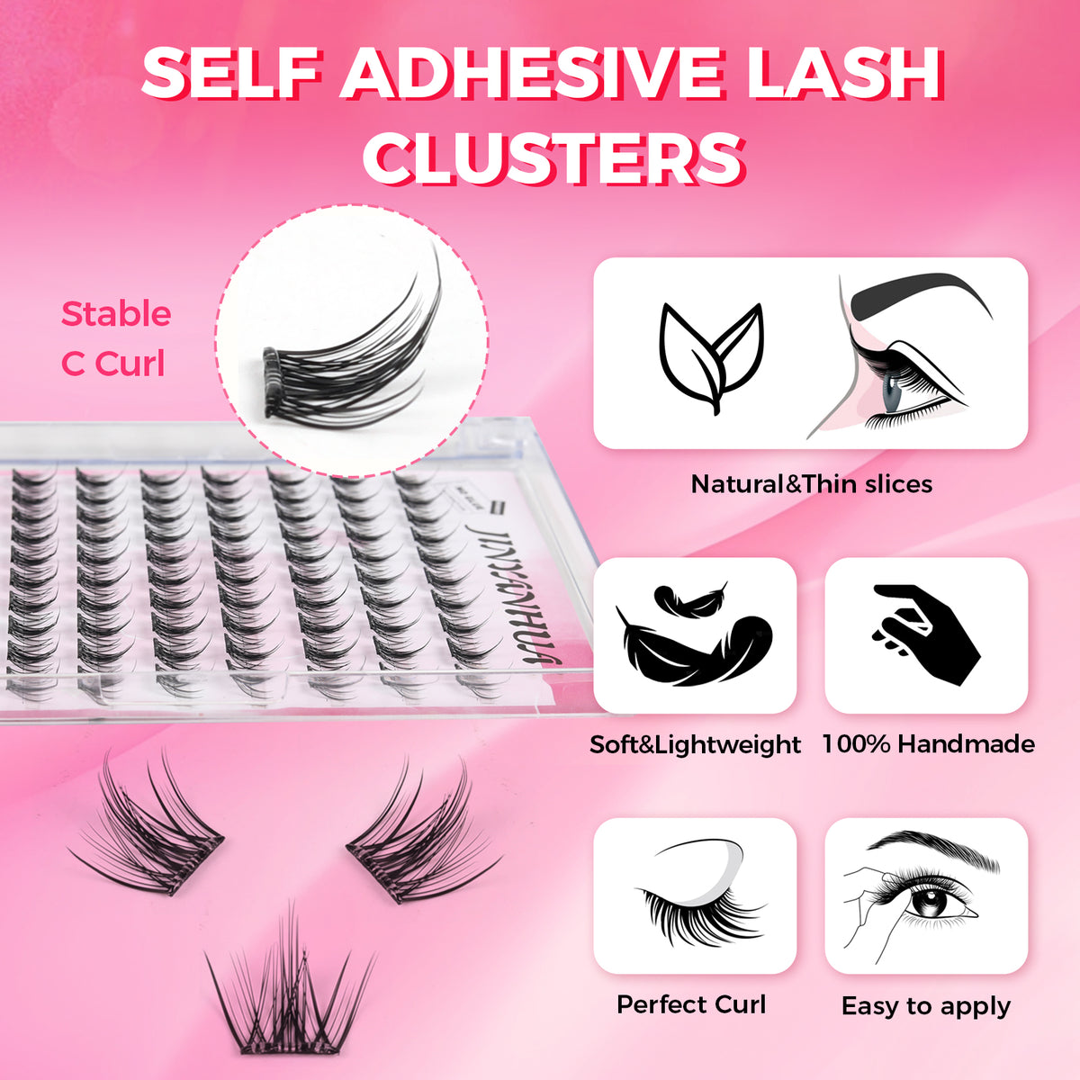 JINYANHUA Self-Stick Lashes - Girl Heart