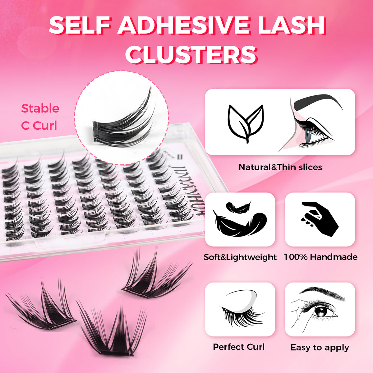 JINYANHUA Self-Stick Lashes - Nine-Tail Rabbit