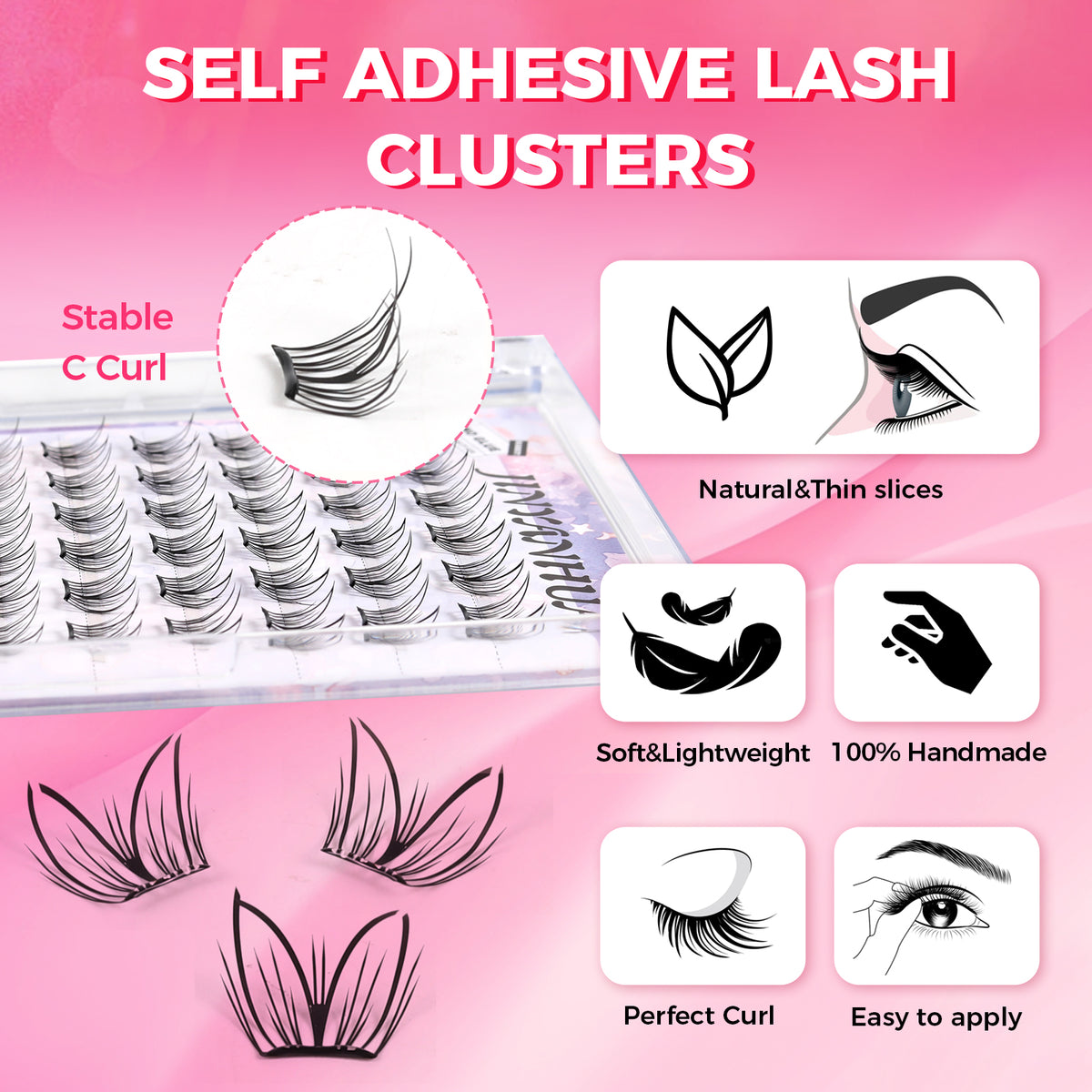 JINYANHUA Self-Stick Lashes - Sea Orchid