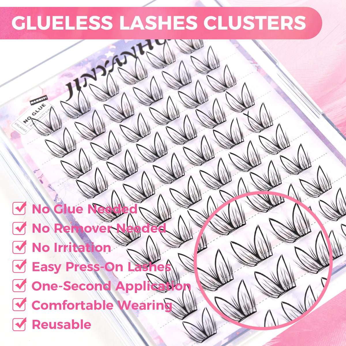 JINYANHUA Self-Stick Lashes - Sea Orchid
