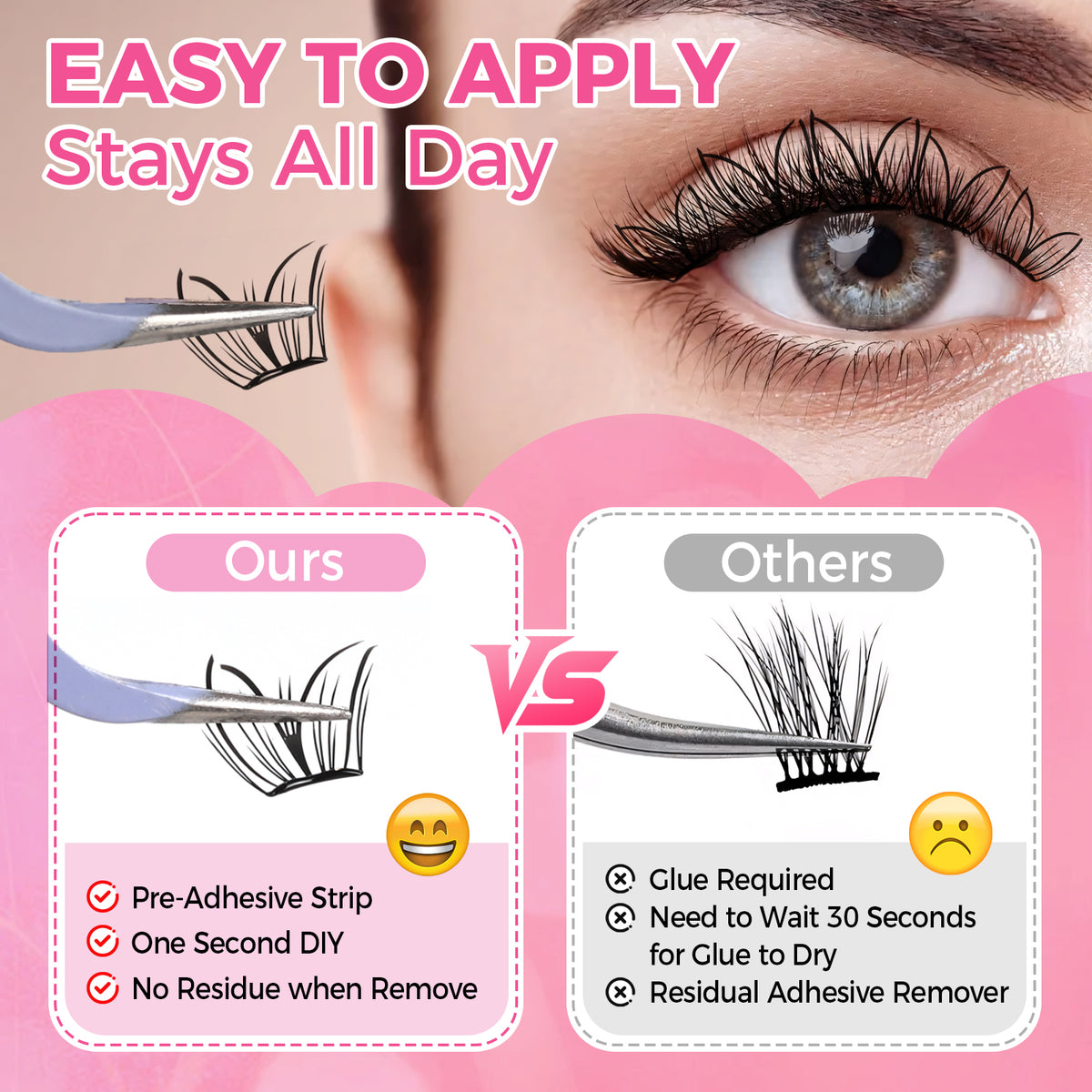 JINYANHUA Self-Stick Lashes - Sea Orchid