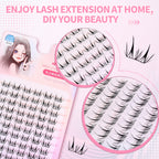 JINYANHUA Pink Laser Card-Dense Little Deer Eyelashes