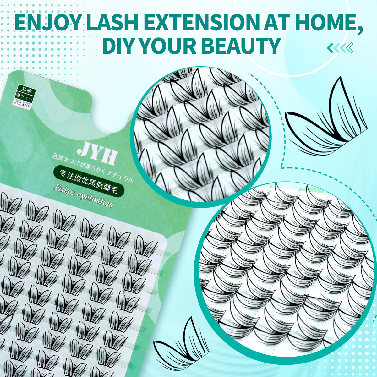 JINYANHUA Green Laser Card-Sea Blue Flower