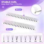 JINYANHUA 8-15mm Mixed Long & Short Stalks 0.07mm 10D Flat Tip Large Capacity