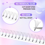 JINYANHUA 5D Single Long 0.07mm Thick Short Stems Large Capacity