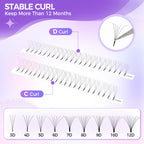 JINYANHUA 8-15mm Mixed Long Stems 0.07mm 5D Large Capacity