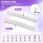 JINYANHUA 8-15mm Mixed Long & Short Stalks 0.07mm 6D Flat Tip Large Capacity