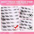 JINYANHUA Self-Stick Lashes - Diagonal Flying Bird Series Small Wings
