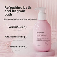 A sleek bottle of our natural seaweed shampoo set, featuring both the shampoo and body wash for deep cleansing hair care.