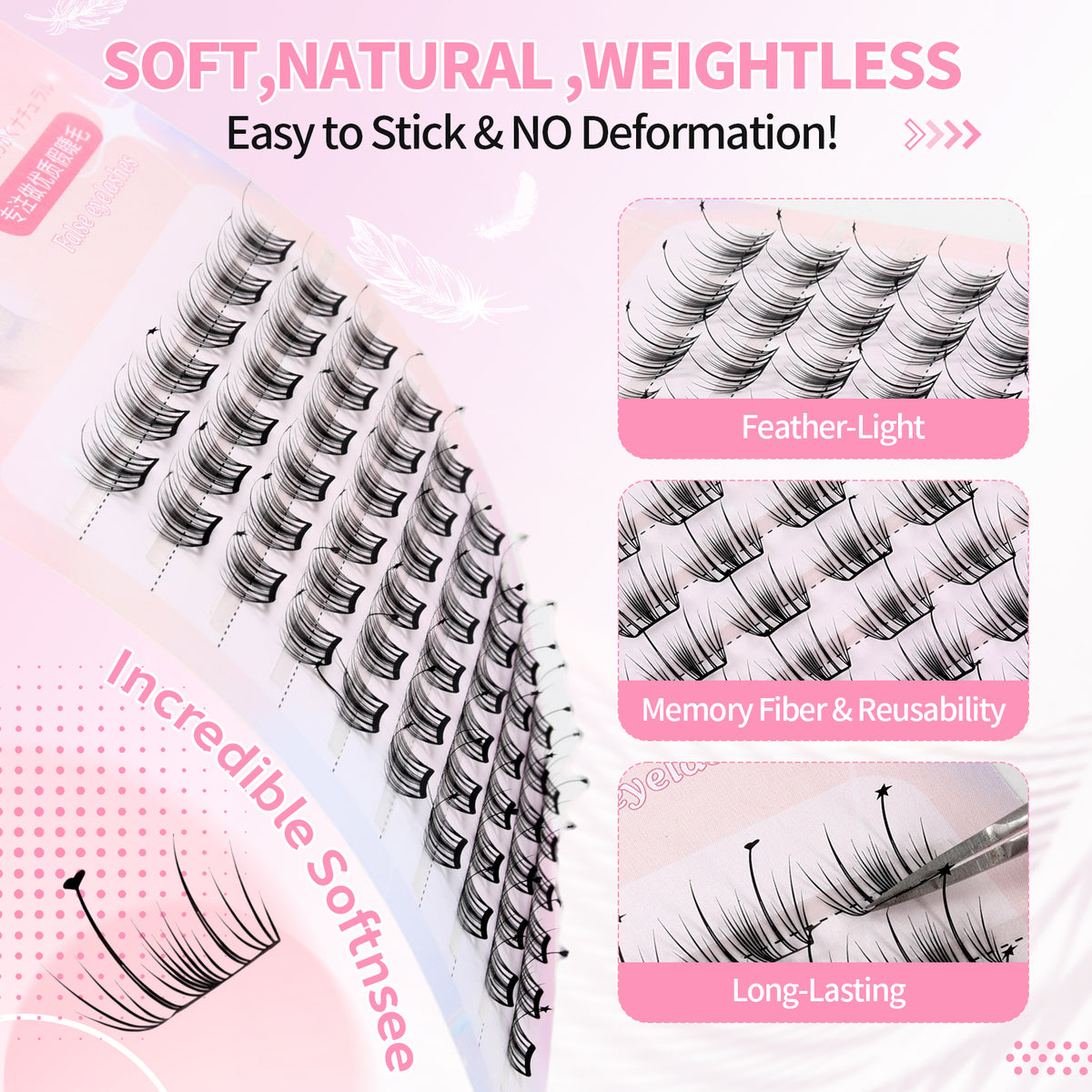 JINYANHUA Pink Laser Card-Cloud Heart Star