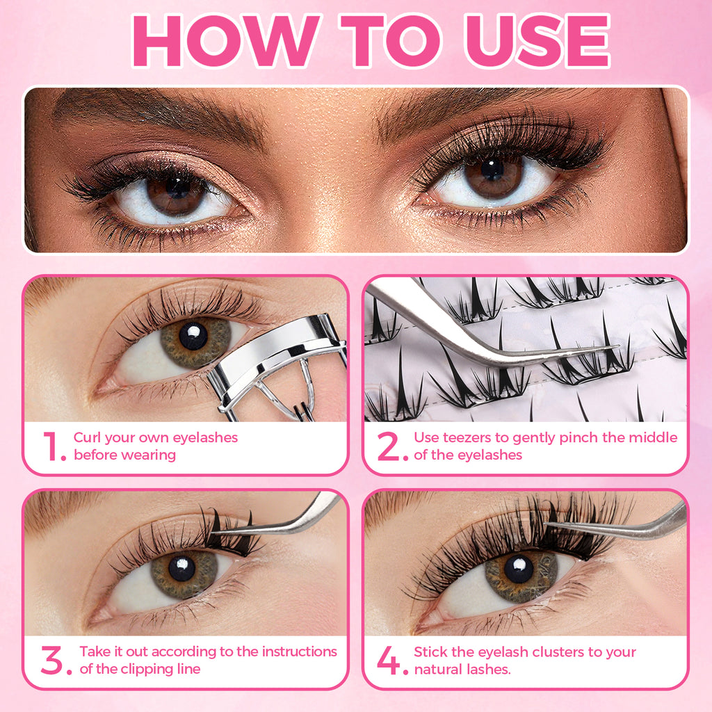 JINYANHUA Self-Stick Lashes - Dense Little Deer Lash