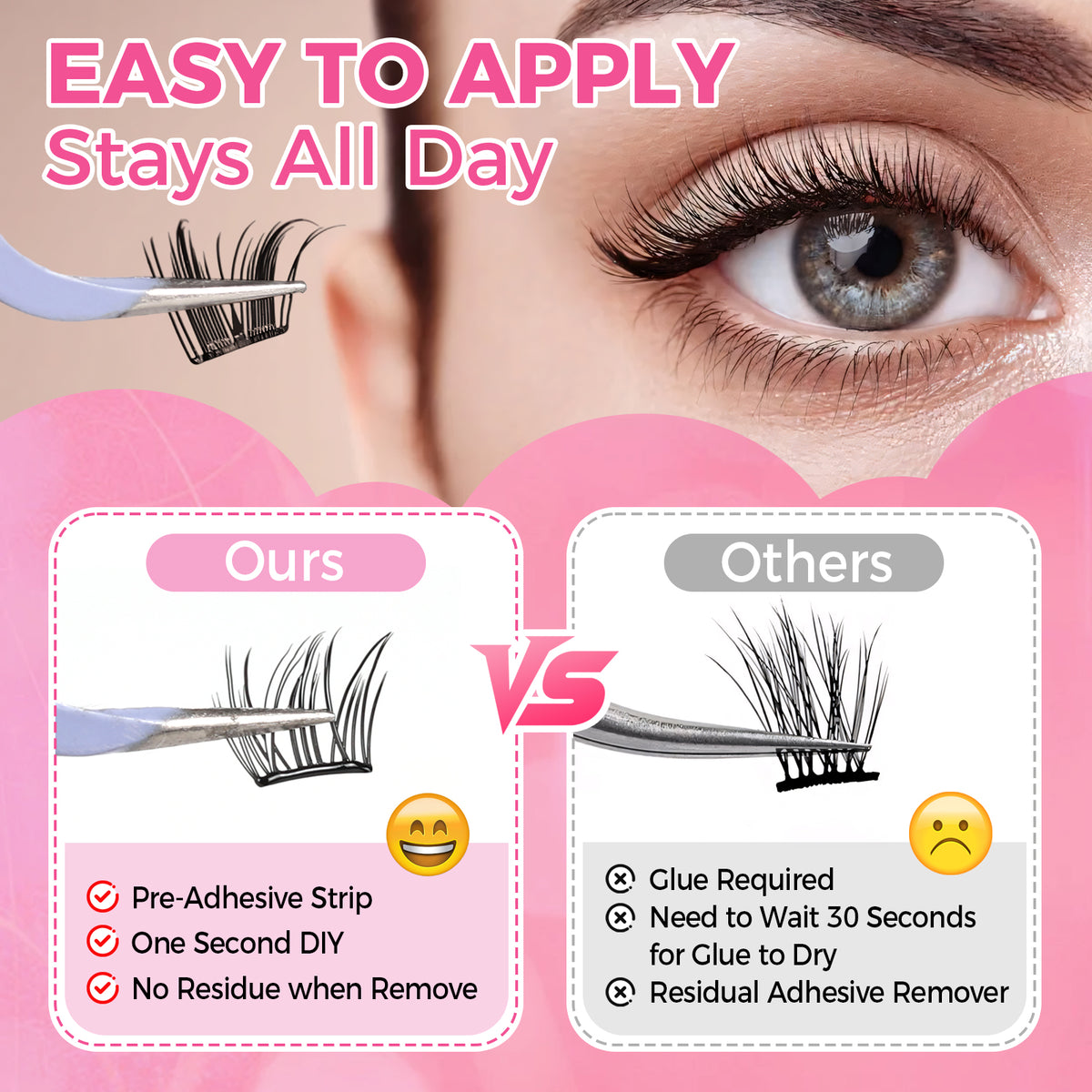 JINYANHUA Self-Stick Lashes - Small Daisy