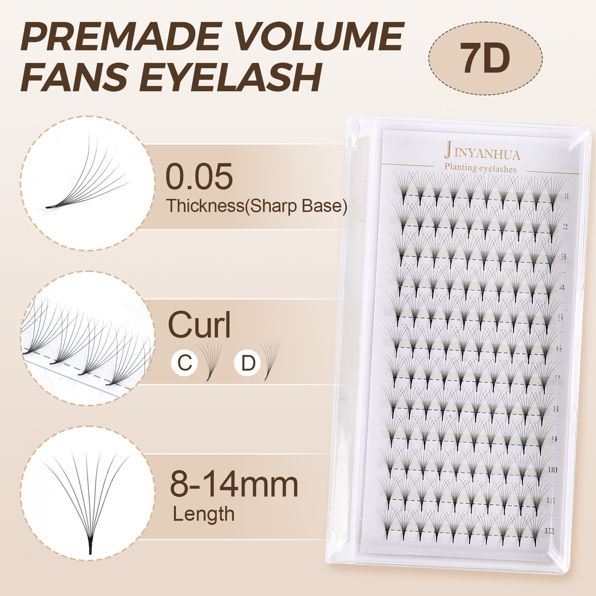 JINYANHUA 7D 0.05mm  tip trimming
