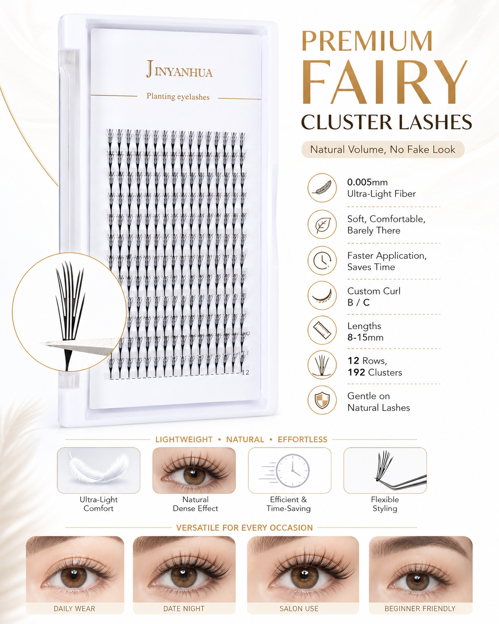 JINYANHUA Laser Print-Fine Feather