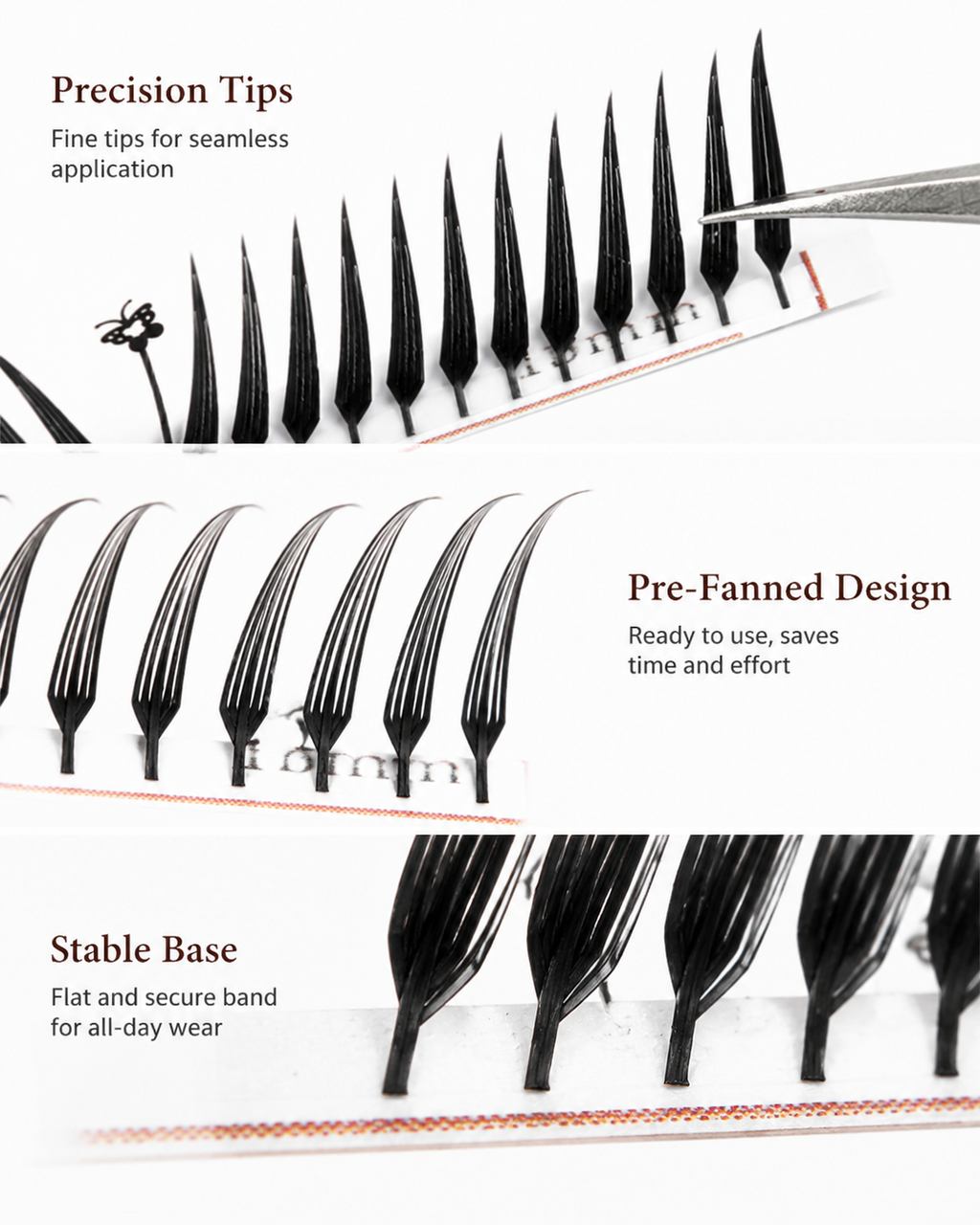 JINYANHUA Mixed Length 8-15mm Lashes-Butterfly