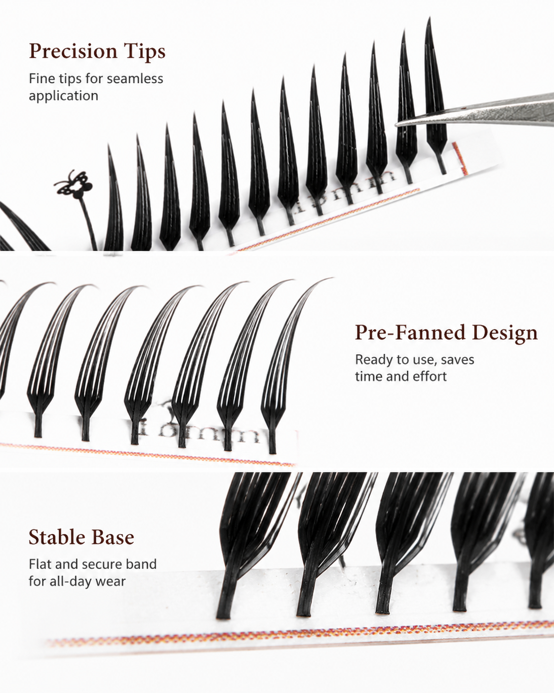 JINYANHUA Mixed Length 8-15mm Lashes-Butterfly