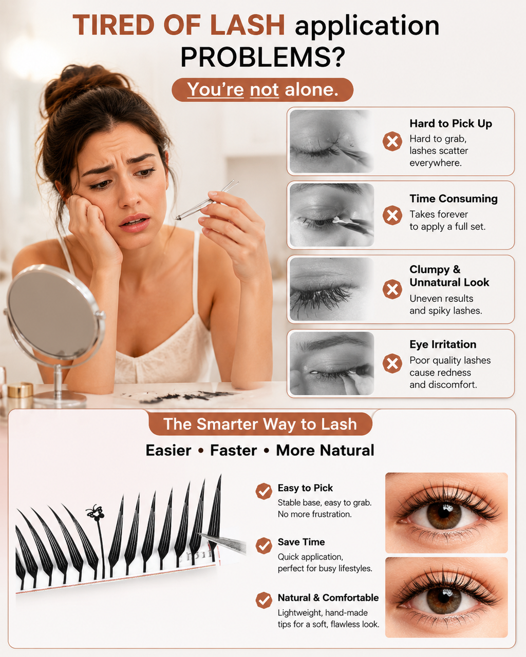 JINYANHUA Mixed Length 8-15mm Lashes-Butterfly
