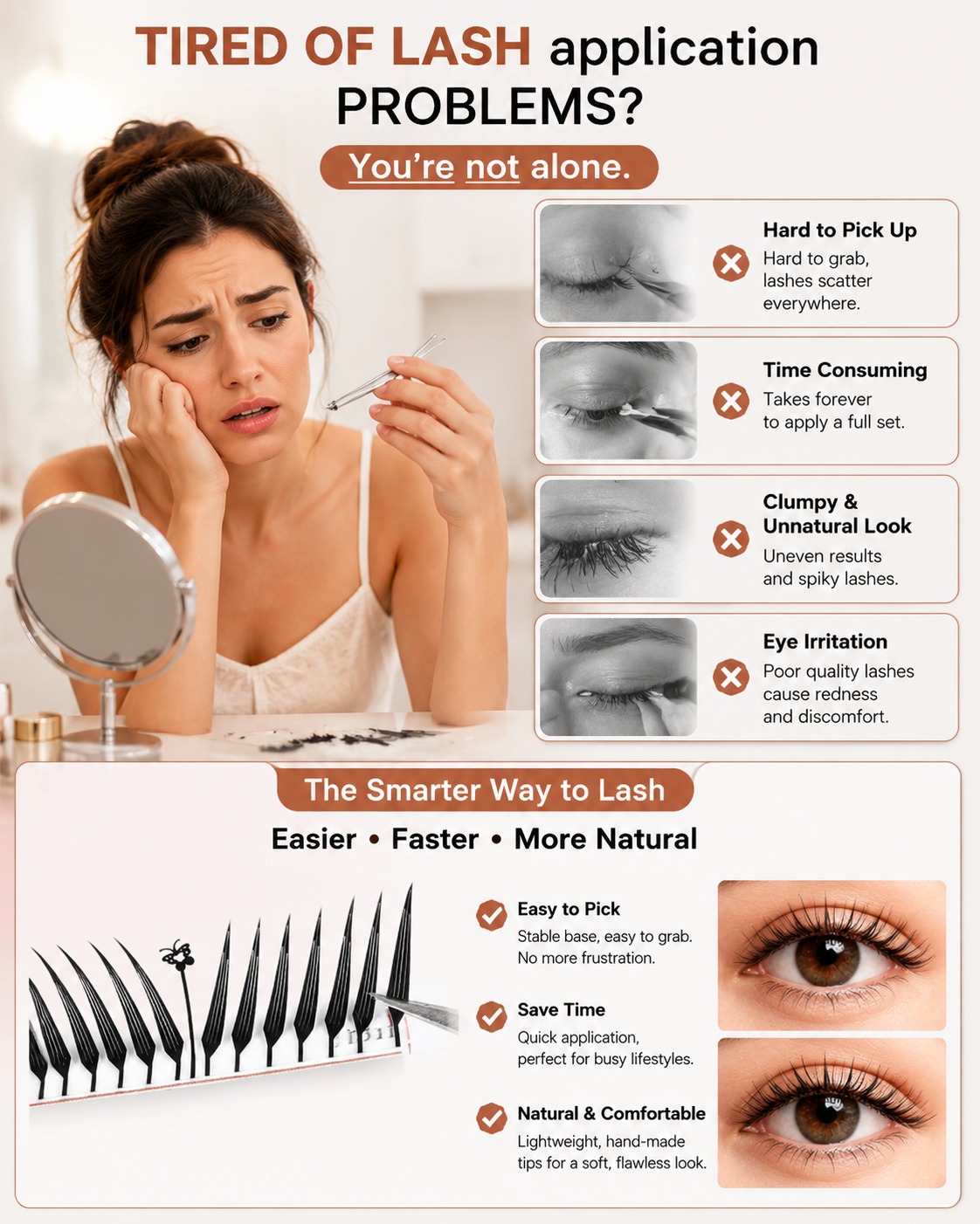 JINYANHUA Mixed Length 8-15mm Lashes-Butterfly