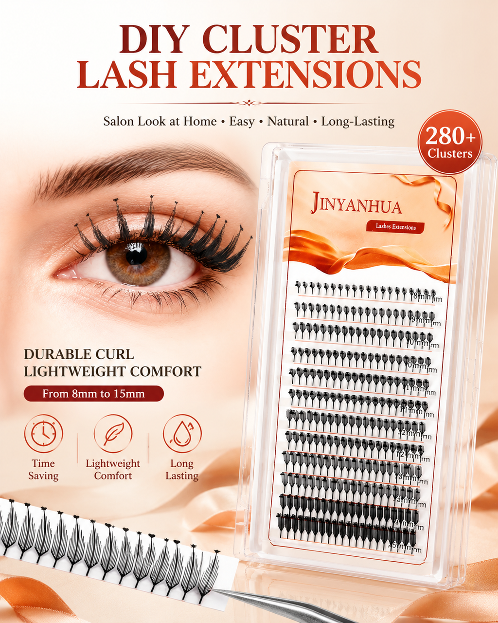 JINYANHUA Mixed Length 8-15mm Lashes-HeartStar
