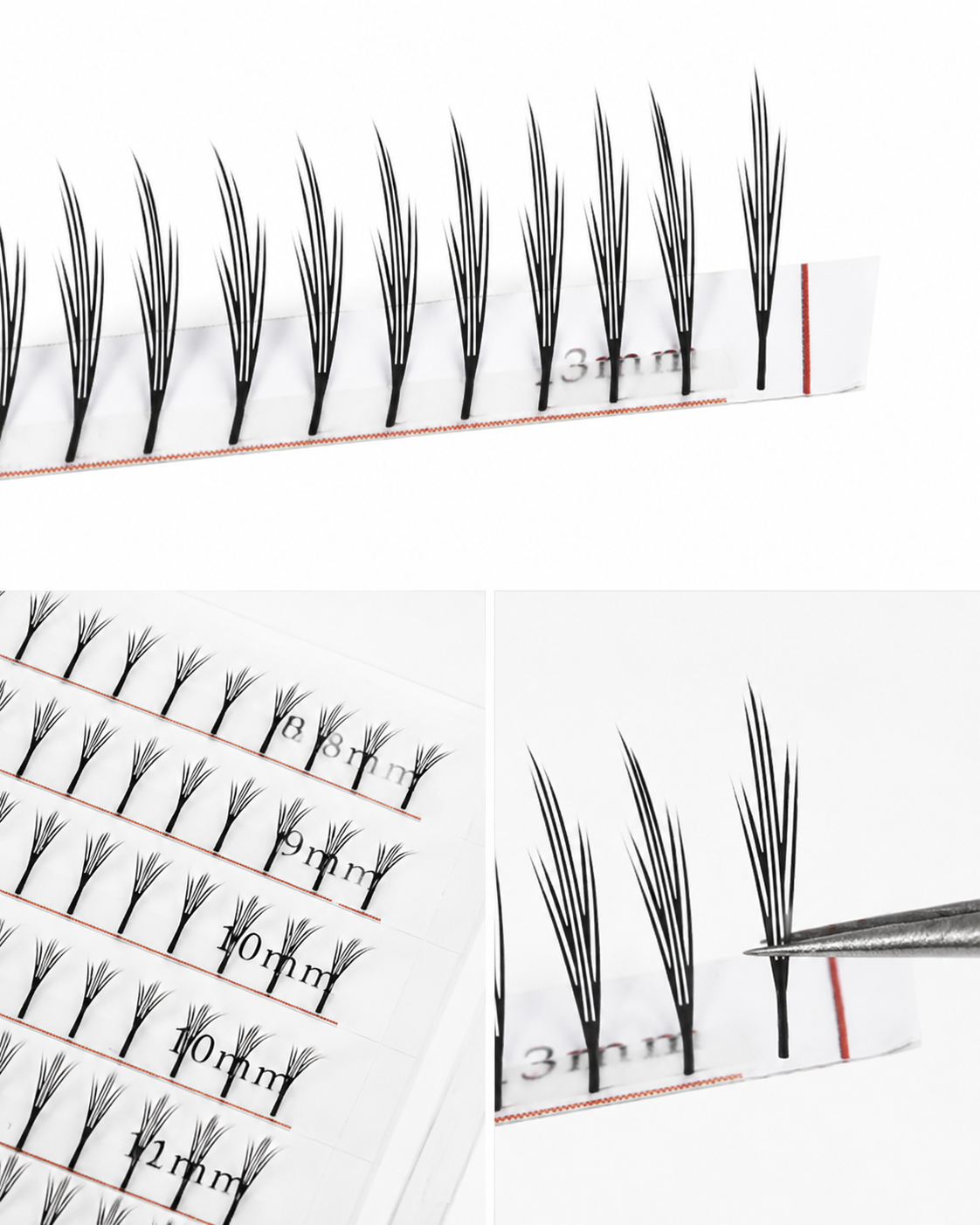 JINYANHUA Mixed Length 8-15mm Lashes-SmallCrescent