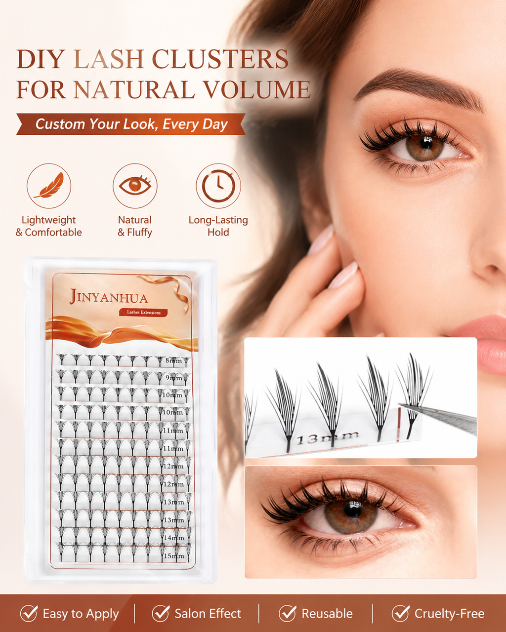 JINYANHUA Mixed Length 8-15mm Lashes-Wing2