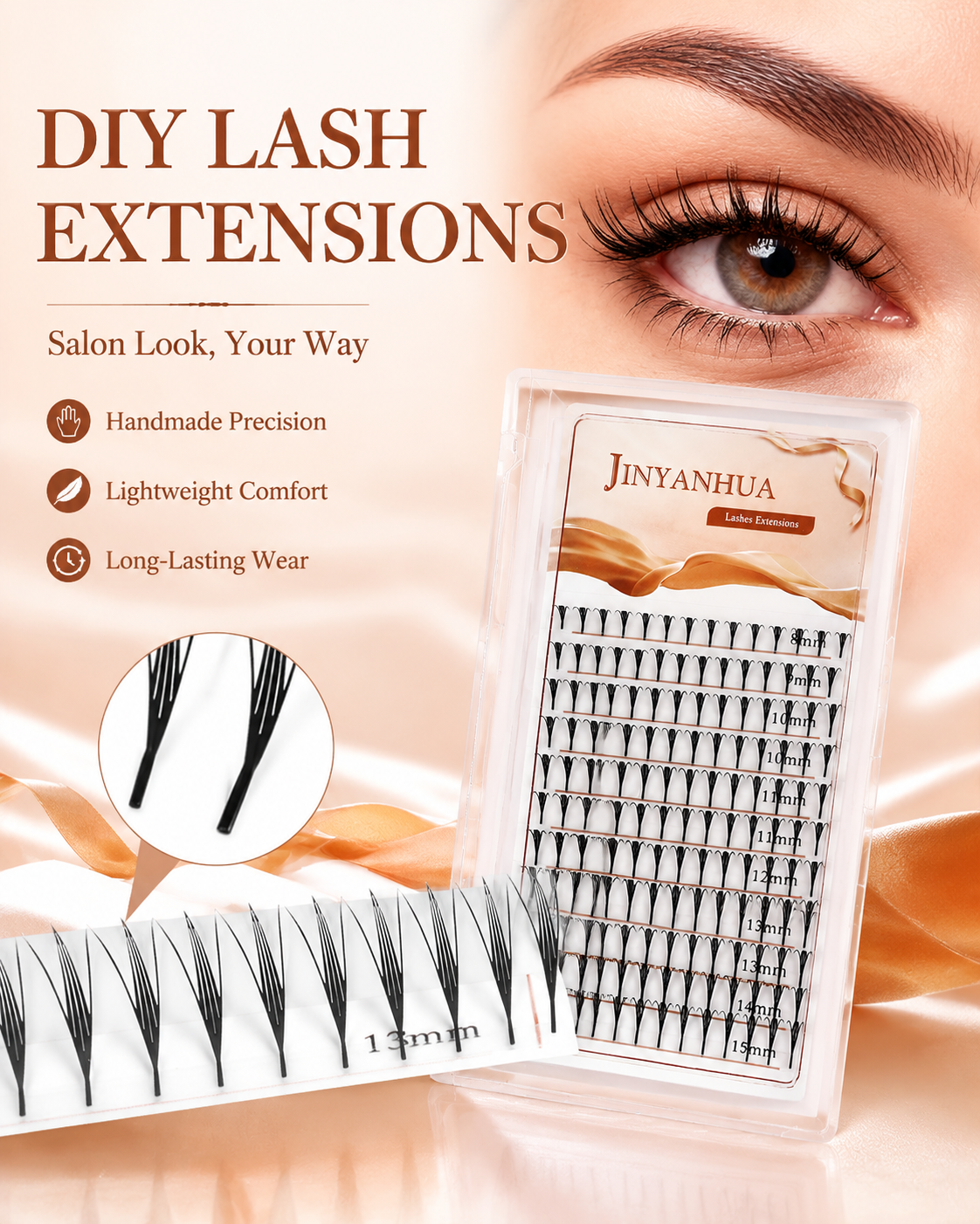 JINYANHUA Mixed Length 8-15mm Lashes-Wing4