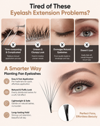 JINYANHUA 0.05mm 8D Tapered Long Stem False Lashes