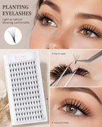 JINYANHUA 0.05mm 12D Tapered Long Stem False Lashes
