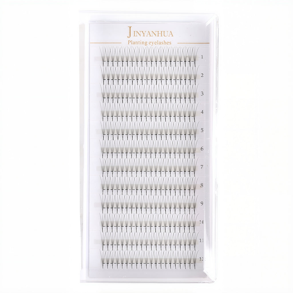 JINYANHUA 0.05mm 3D Tapered Long Stem False Lashes