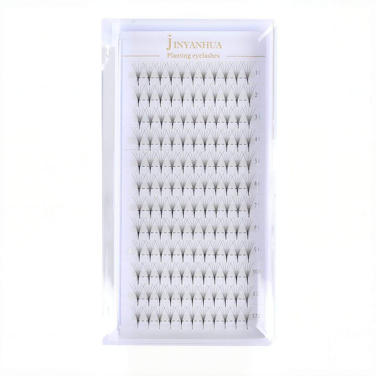 JINYANHUA 0.05mm 6D Tapered Long Stem False Lashes