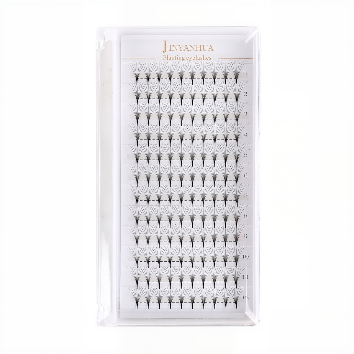 JINYANHUA 0.05mm 7D Tapered Long Stem False Lashes