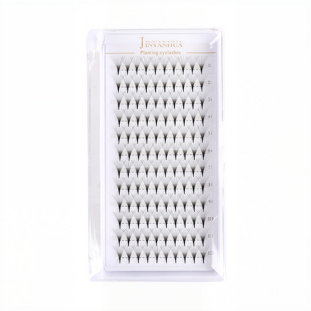 JINYANHUA 0.05mm 10D Tapered Long Stem False Lashes