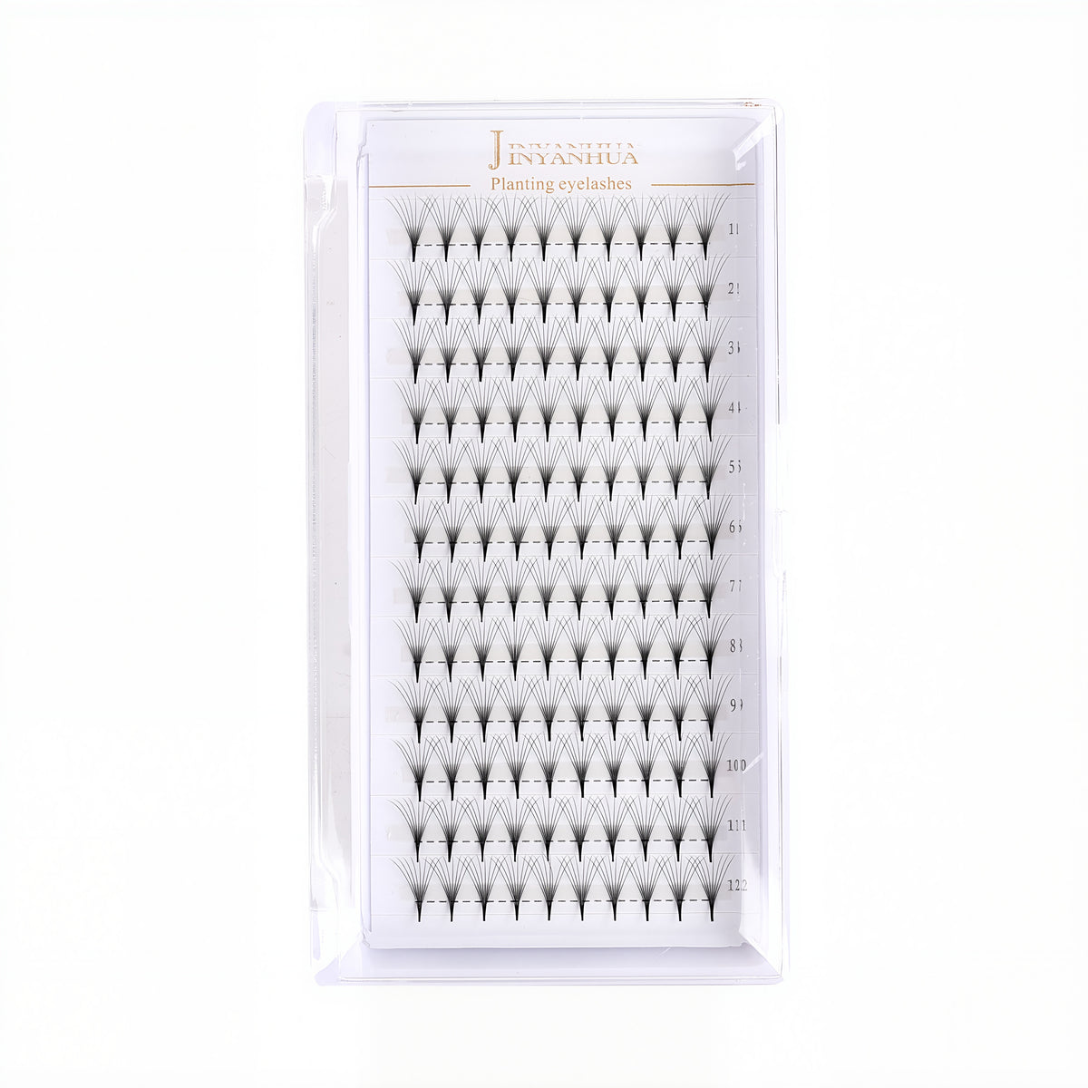 JINYANHUA 0.05mm 10D Tapered Long Stem False Lashes