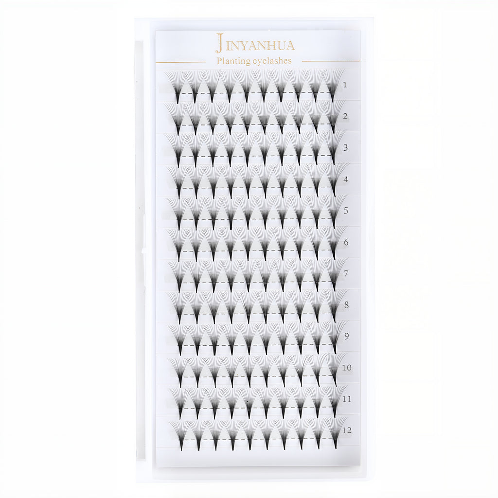 JINYANHUA 0.05mm 12D Tapered Long Stem False Lashes