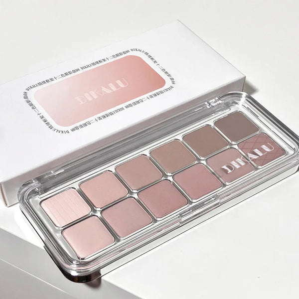 12 Color Eyeshadow Palette Highlighter Glow Matte Shimmer Hooded Eyes